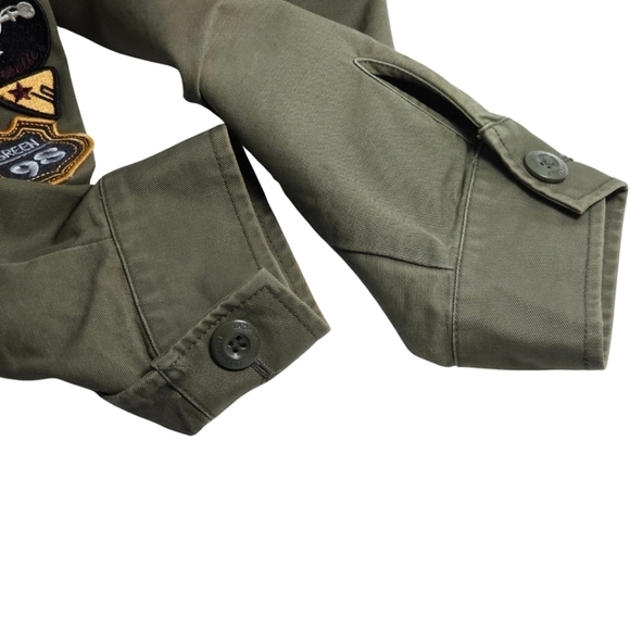 La Chapelle Oversized Grunge Army Green Jacket Size 36 Small - Picture 11 of 16